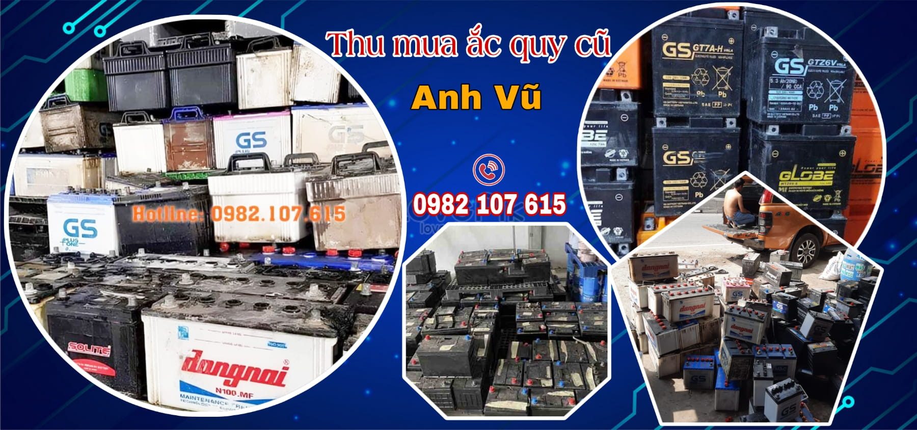Thu mua bình ắc quy cũ Hải Phòng giá cao hơn 20% - Anh Vũ