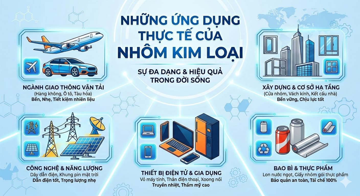 ứng dụng của kim loại nhôm, Kiến thức từ chuyên gia