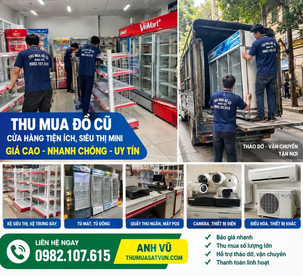 Thu Mua Đồ Cũ Cửa Hàng Tiện Ích, Siêu Thị Mini Hà Nội Giá Cao